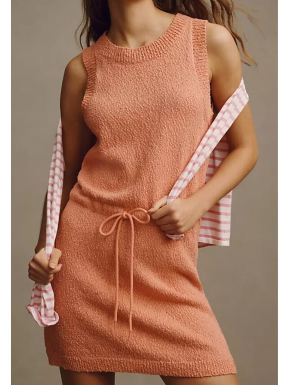 SUNDAYS ANTHROPOLOGIE Faye orange cotton mini dress sz S